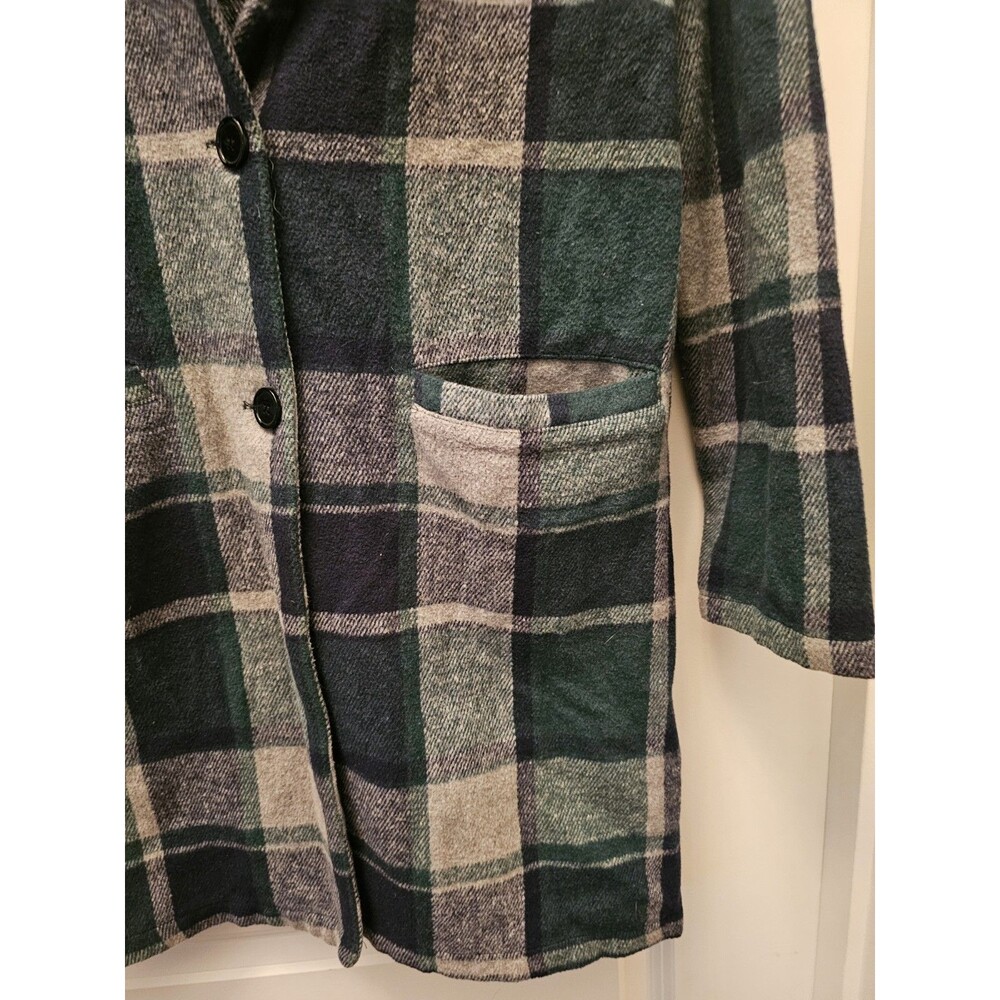 Prettygarden Womens Long Sleeve Plaid Shacket Jacket  Button Front Pockets M - Picture 2 of 9